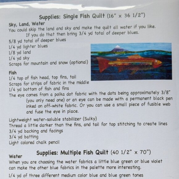 Fish Quilt  Pattern - Picture 3 of 4